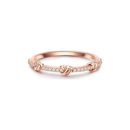 Gems München Dames Dames ring 925 sterling zilver Zirkonia 54 Roségoud 32019740