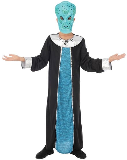 PTIT CLOWN - Blauw Alien Commander-kostuum voor kinderen - 122/128 (7-9 jaar)