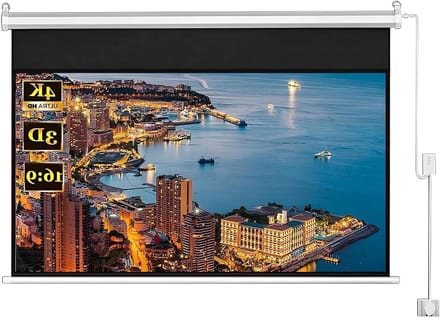 Elektrisch Projectiescherm - Projectiescherm Motorisch - Thuisbioscoop Ervaring - 4K 3D HD Beeld - 84 inch - Wit