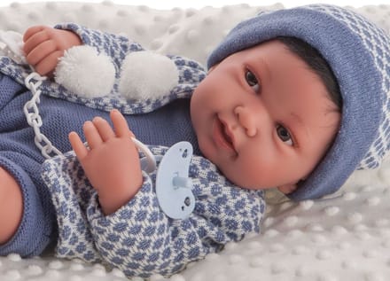 Antonio Juan Pipo - Levensechte babypop jongen 42 cm - Vanaf 4 jaar