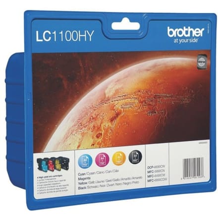 Brother Inktcartridge LC-1100HYVALBP 4-kleuren Multipack Hoge capaciteit