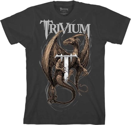 Trivium - Perched Dragon Heren T-shirt - S - Zwart
