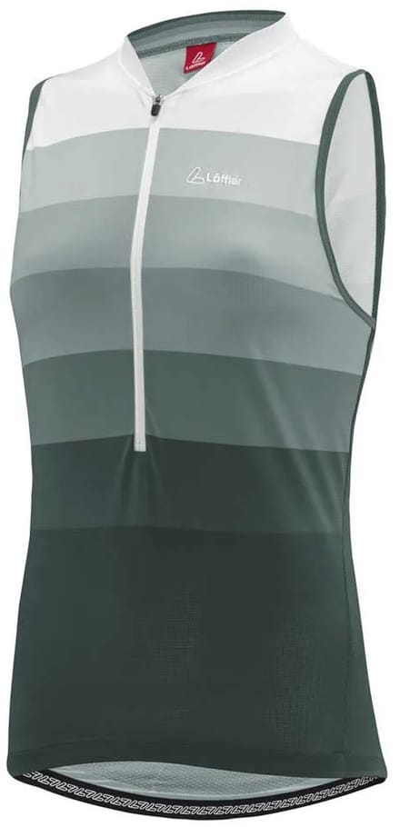 Loeffler Half Zip Rainbow Mouwloos Fietstrui Groen 42 Vrouw