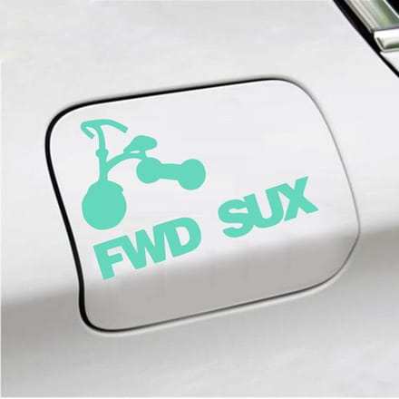 Bumpersticker - FWD SUX - 12,2 X 18 - Mint
