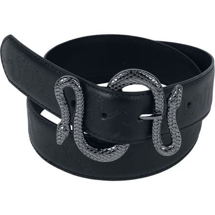 Black Premium by EMP Zwarte riem met slangengespsluiting - Unisex - 105 cm