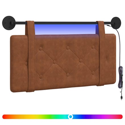 vidaXL - Hangend - hoofdbord - Bruin - Antiek - PU