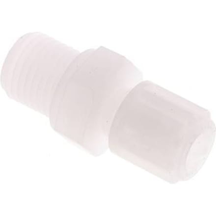 6x4mm & G1/4'' PVDF Rechte Knelfitting Buitendraad 10bar