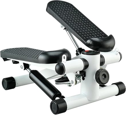 Mini Stepper - Hometrainer Beenmachine - Thuis Fitness - Stil Ontwerp - 40 x 30 x 20 cm - Wit