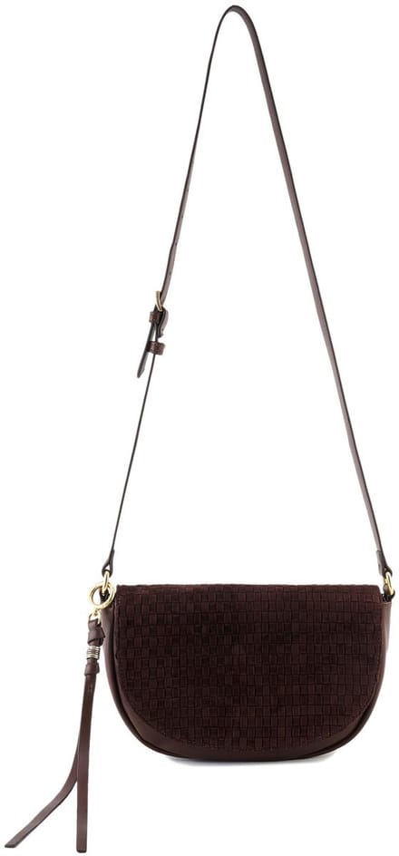 FREDsBRUDER schoudertas Weave Harmony Saddle Bag Dark Chocolate donkerbruin