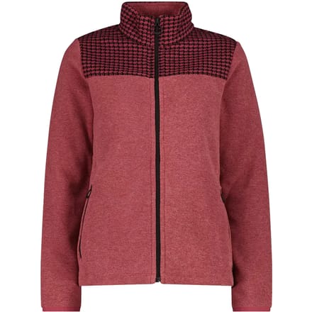 Dames fleece sweatshirt met rits en print CMP
