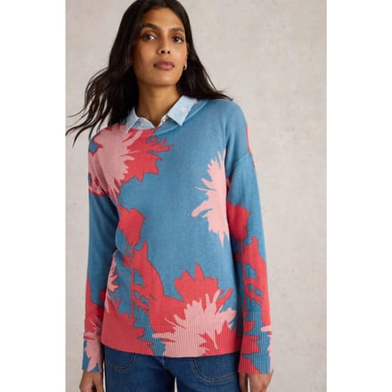 White Stuff Olive Floral Jumper Blue Print Taglia: 14 | Maglioni a maglia Outlet | Donna | Blu