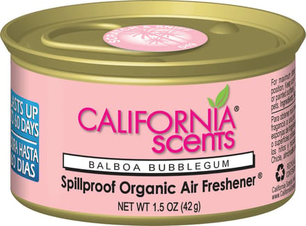 California Scents Bubblegum - auto luchtverfrisser - 42 gram - roze