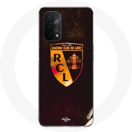 Oppo A54 5G case rcl lens oranje zwarte achtergrond