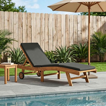 vidaXL - Ligstoel - Polyester - Bruin - en - Donkergrijs