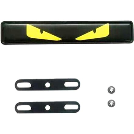 1x Badge de calandre avant de voiture, autocollant lumineux, emblème lumineux LED, œil de démon black