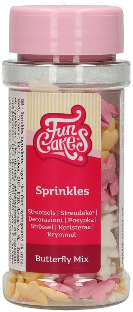 FunCakes Suikerdecoraties - Vlinders Mix - 50g - Eetbare Taartdecoratie