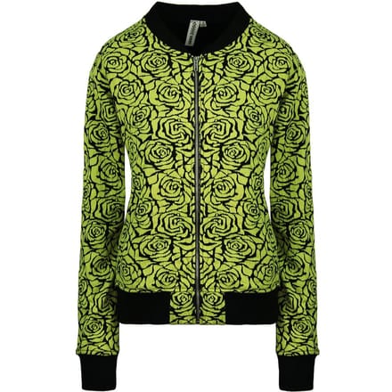 Vans Off The Wall Long Sleeve Zip Up Printed Womens Yellow Track Jacket V2YRD2P