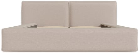 Vente-unique Bed met opbergruimte stof beige 140 x 190 cm