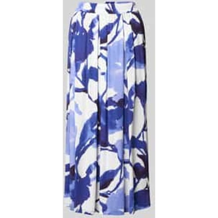 Midirok van pure viscose met een florale all-over print