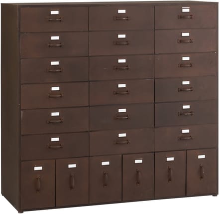 J-Line kast Bade - ijzer - roestbruin