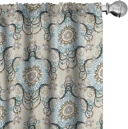 ABAKUHAUS Royal Rich Rococo – 2x75x175 cm microvezel halverduisterend multicolor