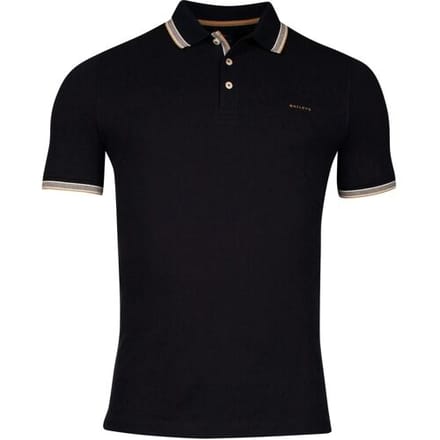 Baileys Polo Solid Color Piqué Fine Tipping Details Navy / male