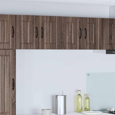 vidaXL Wandkast LUCCA 2 pcs Bruin eiken 60 x 31 x 40 cm Bewerkt hout