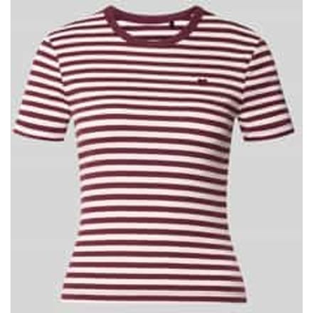 Slim fit t-shirt van katoenmix model 'VAL'