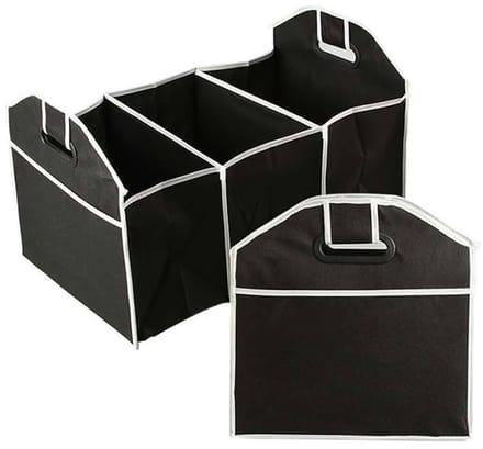 Dailygoods - CHENGZI Auto Koffer Compartimentele Organizer Met 3 Compartimenten Multifunctionele Auto Organizer Draagbare Opvouwbare Kofferbak Organizer