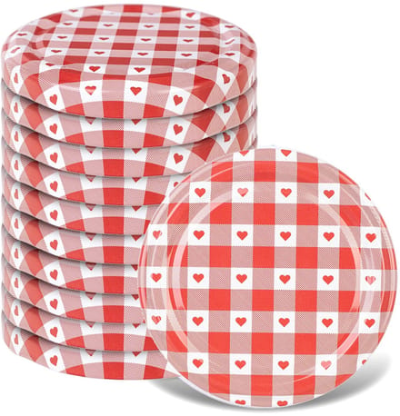 KADAX Deksel fi66 pakket 10st hart ruit/wit