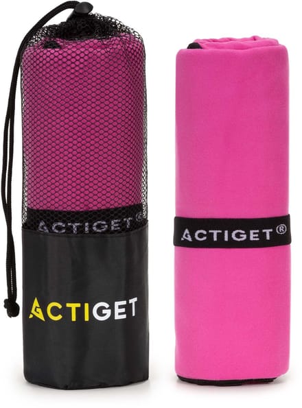 Actiget® Strandlaken | Badlaken | Sneldrogend | Strandhanddoek | Microvezel | 180x100 cm | Roze