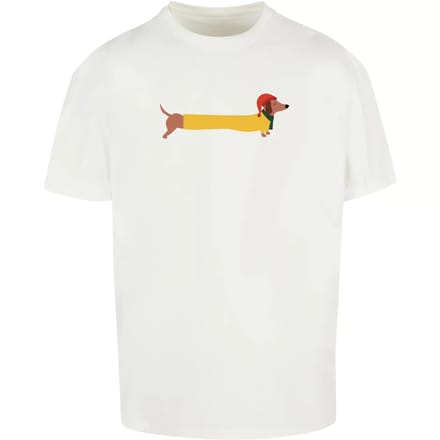 Merchcode - Christmas Dog Heren Tshirt - L - Wit