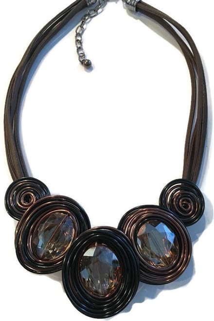 Petra's Sieradenwereld - Aluminiumketting bruin zwart
