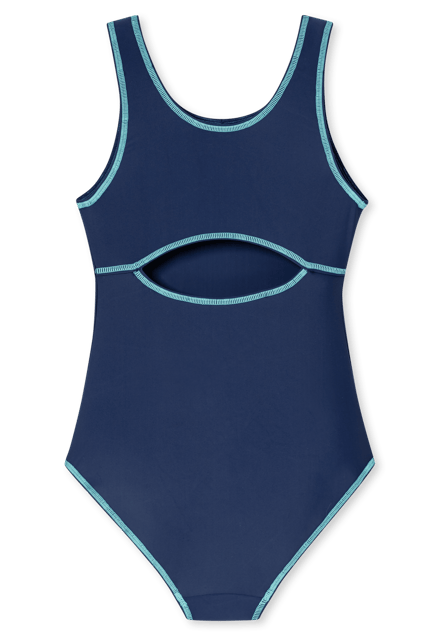 Badpak voor schoolsport, blauw - aquablauw 152