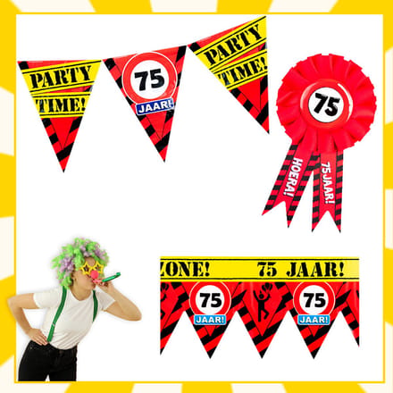 Feestpakket | Verjaardag | 75 jaar | Verkeersbord