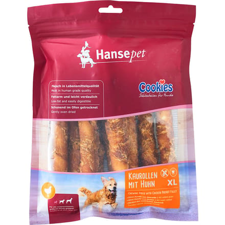 450g Hansepet Kauwrollen met Kipfilet xl Hondensnacks