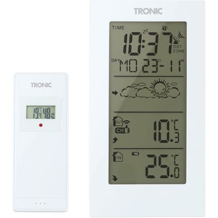TRONIC Weerstation met buitensensor (Wit)