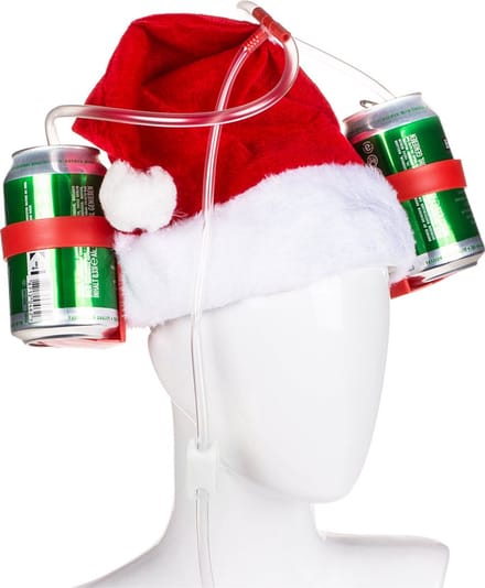 Kerstmuts met drankhouders