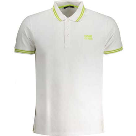 Cavalli Class Witte Katoenen Polo Heren T-Shirt