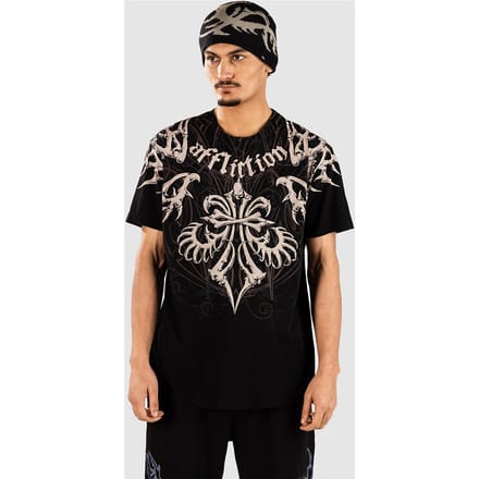 Affliction Skeleton T-Shirt zwart