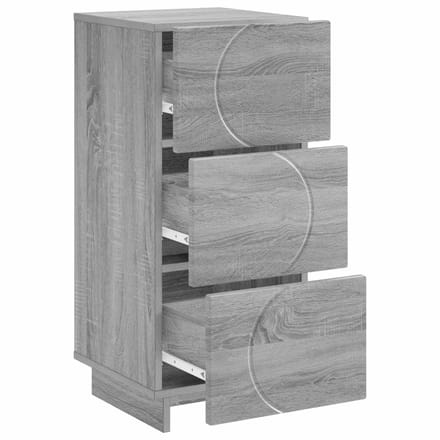 vidaXL - Dressoir - Grijs - Sonoma - 33.5 - x - 34.5 - x - 75 - cm - Bewerkt - hout