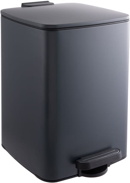 Prullenbak - 12 l - met softclose deksel - donkergrijs