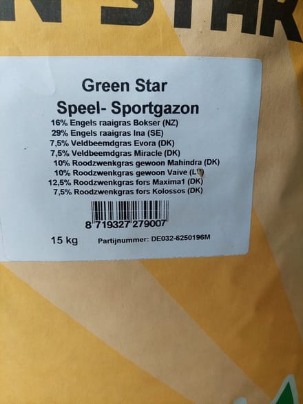 Sier- en Speelgazon ca. 1000 gram, voldoende voor 500-750 m2