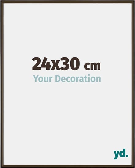 Your Decoration - Fotolijst 24x30 cm - Aluminium - Walnoot Structuur - New York
