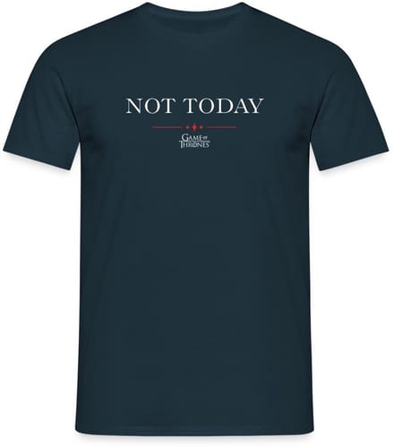 Game Of Thrones Not Today Citaat T-Shirt Heren