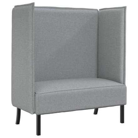 vidaXL - Hoog - rugbank - 101cm - Lichtgrijs - Stof