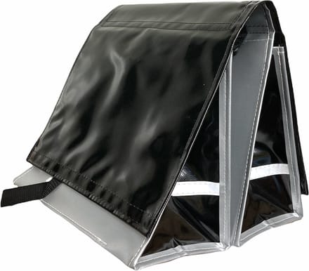 Du Baj  Budget L Silver Black - Dubbele Fietstas - 45 l - Zwart;Zilver