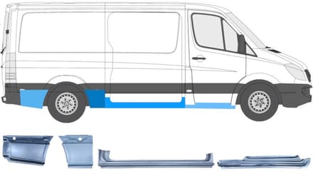 Reparatiepaneel set voor Mercedes Sprinter 2006-2018 / Rechts