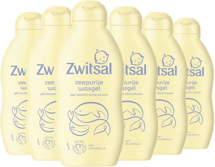 Zwitsal - Zeepvrije Wasgel - Baby - 6 x 200 ml