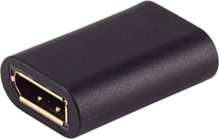 DisplayPort koppelstuk (v-v) - versie 1.2 (4K 60Hz) / zwart